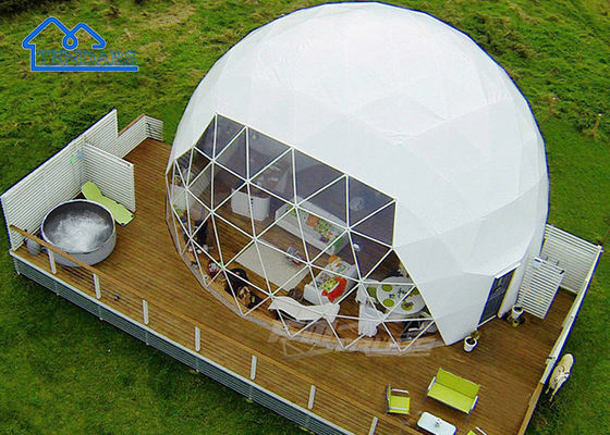 Αγορά 6m Dia Glamping Ξενοδοχειακή σκηνή ξύλινος πλαισίου απομονωμένο PVDF επικαλυμμένο για κατασκηνώσεις σαφάρι διαδικτυακή κατασκευή