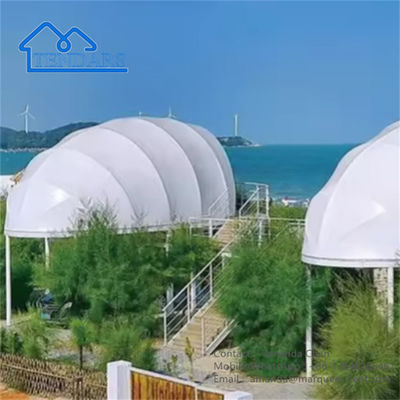 Αγορά Λοξοφόρα παραλία Αδιάβροχη σκηνή Glamping PVDF Μόνιμη σκηνή Ξενοδοχείο σκηνή εξωτερική online manufacture