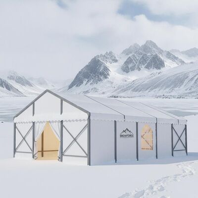 Αγορά Tenda da festa rinforzata per carico di neve, doppio strato in PVC, struttura in acciaio, Kazakistan διαδικτυακή κατασκευή