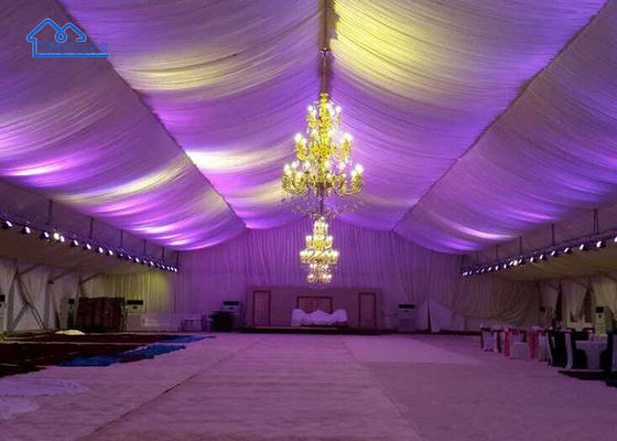 Γαλβανισμένο Ατσάλινο Πλαίσιο 5x10m Party Marquee Tent 850g/m² Υφασμάτινο PVC Βαρέως τύπου άγκυρες για επετειακούς εορτασμούς