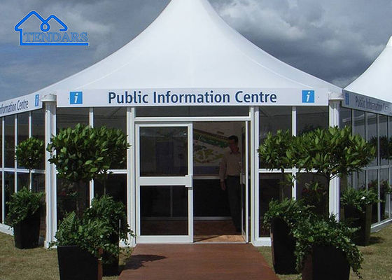 Πυροσβεστικό UV Proof Canopy Gazebo Tent Event Blackout Αλουμίνιο Λευκό Παγόδα Τέντες