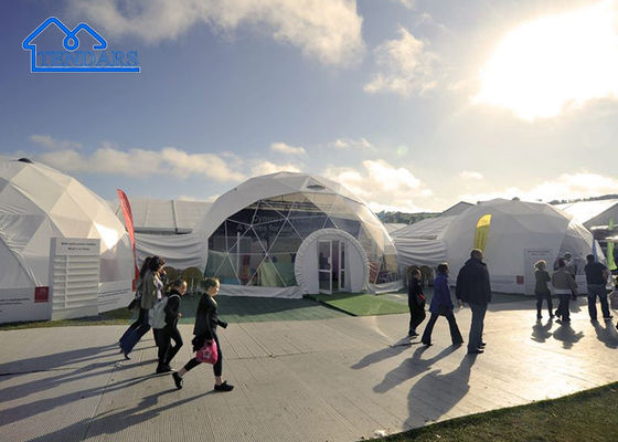 Ενισχυμένο κράμα 4m Dia Commercial Dome Tent κάλυμμα PVC Πανοραμική θέα για τοποθεσίες Glamping