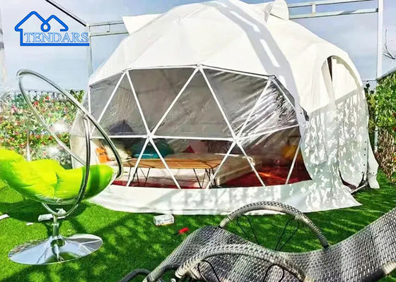 Απομονωμένο 3m Dia Glamping Ξενοδοχειακή σκηνή Γαλβανισμένο ατσάλινο πλαίσιο Αδιάβροχο ύφασμα για κατασκηνώσεις σαφάρι