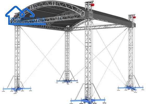 Ελεύθερος συνδυασμός Αλουμινίου Event Concert Stage Truss Curved Roof Rounded Truss δομή