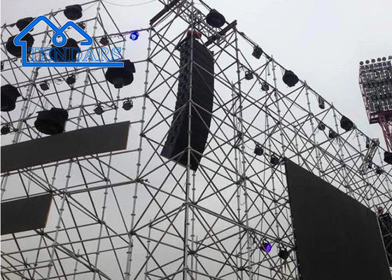 Τετράγωνες δομές Spigot Modular Stage Frame Σύστημα αλουμινίου για εξωτερικές συναυλίες