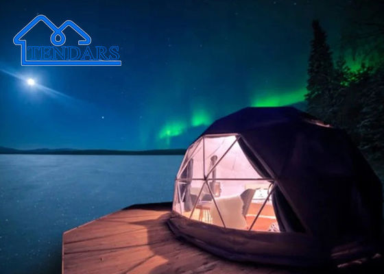 Εξωτερικό 8m Οικογενειακό Καμπινγκ Glamping σκηνή Θόλος με μπάνιο, Ξενοδοχείο Καμπινγκ σκηνές για 2-4 άτομα