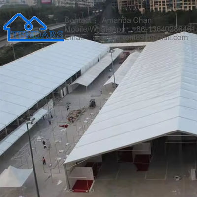 Ζεστή πώληση Ανερόπλεκτο Custom Aluminium Frame PVC Roof Party/Warehouse/Wedding Tent προς πώληση