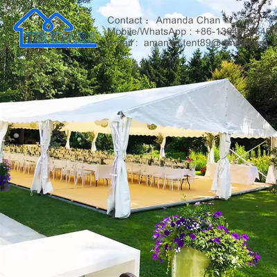 Tendars Stretch Tent White Party Μαρκίζα κουβούκλιο με πλάγια τοιχώματα Πιστοποιημένη δομή CE