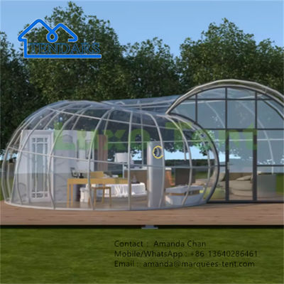 Λοξοπρεπές PVDF Glamping Snail σχήμα τουριστική σκηνή με μπάνιο για το ξενοδοχείο