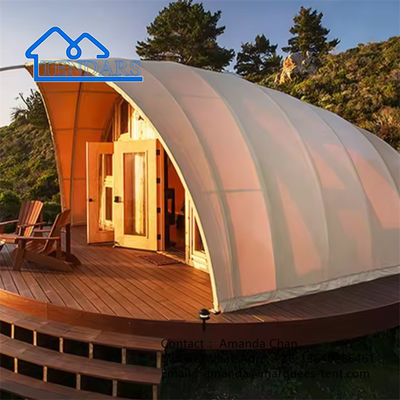 Αδιάβροχο σχήμα κελύφους Glamping Resort Hotel Τέντα Ξενοδοχείο καλύπτει με μπάνιο