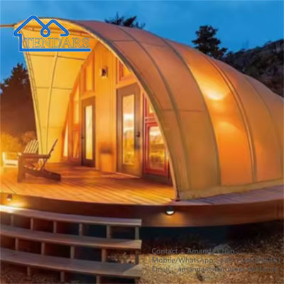 Μακροζωία Κατασκηνώσεις πολυτελείας Glamping Shell σχήμα Τέντα ξενοδοχείου για το θέρετρο εξωτερικά