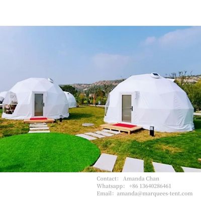 Προσαρμοσμένο γυαλί Glamping Ξενοδοχείο Καμπινγκ Γεωδαιστικός Θόλος σκηνή για οικογένεια και ξενοδοχείο
