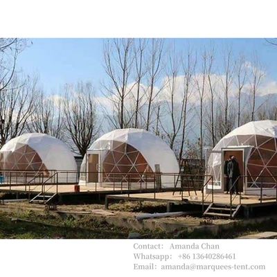 Εξωτερικό Custom Logo Τυπωμένο Glamping Dome Τέντα πολυτελή Γεωδαιστική Σπίτι Τέντα Θόλο