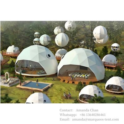 Όλα τα μεγέθη εξατομικευμένα Luxury Dome House Living Hotel Resort Glamping σκηνές με μπάνιο χάλυβα