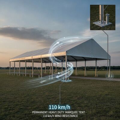 20x50m ABS Solid Wall Series L Clear Span A-Frame Marquee Party Tent Αδιάβροχη Abs Σκληρά πάνελ τοίχου Χριστουγεννιάτικη αγορά