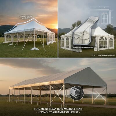 12x30m ABS Σκληρό τοίχωμα G σειράς A-Frame A-Frame Marquee Τέντα πάρτι Αδιάβροχη ABS Σκληρό τοίχωμα Πίνακες εκδήλωσης μόδας