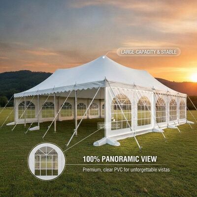 12x15m PVC Sidewall with Windows M Series Clear Span Marquee Party Tent Pvc Sidewall Windows Fashion Show Runway