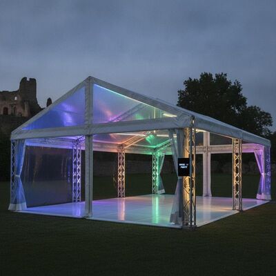 Ενσωματωμένο σύστημα φωτισμού LED Party Marquee Tent Programmable RGB Pre Wired European Event Ambient Conopy Structure