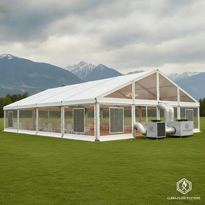 HVAC Climate Control Integration Party Marquee Tent Heating Cooling System Ready European Year Round Event Canopy Structure