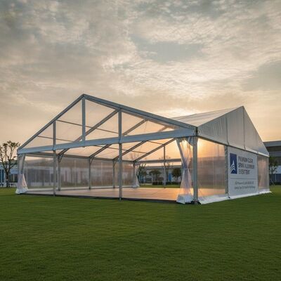 Πρωταθλήτρια Clear Span Aluminum Event Tent TUV Rheinland Πιστοποιημένη DIN EN 13782 Γερμανική Έκθεση Εμπορικής Έκθεσης