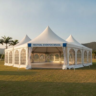 Party Marquee Tent αδιάβροχο πλαίσιο αλουμινίου με κουβούκλιο εκδηλώσεων για συναθροίσεις υπαίθριων φεστιβάλ Βραζιλίας